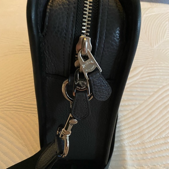 Coach Mens Bond Black leather laptop briefcase messenger bag satchel - Picture 8 of 16